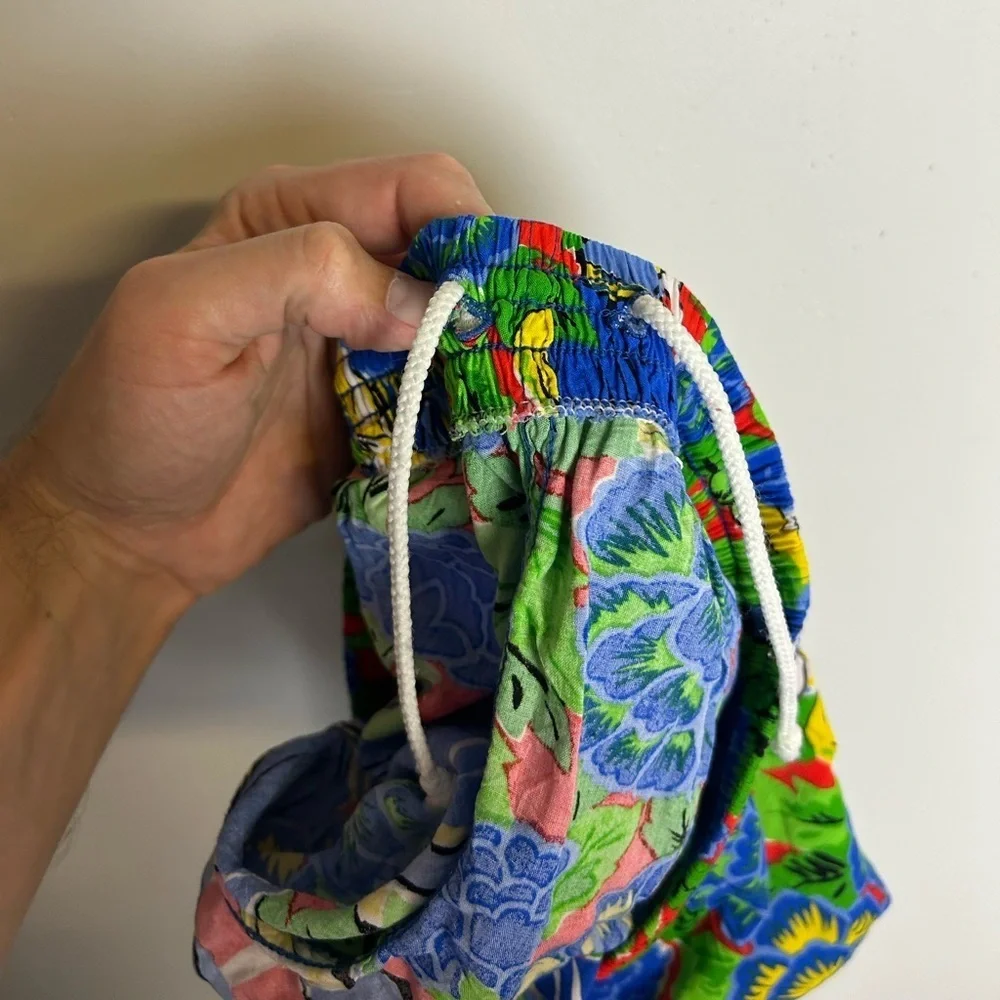 Vtg Jams World Colorful Floral Shorts Tropical Summer Beach Vacation Size S